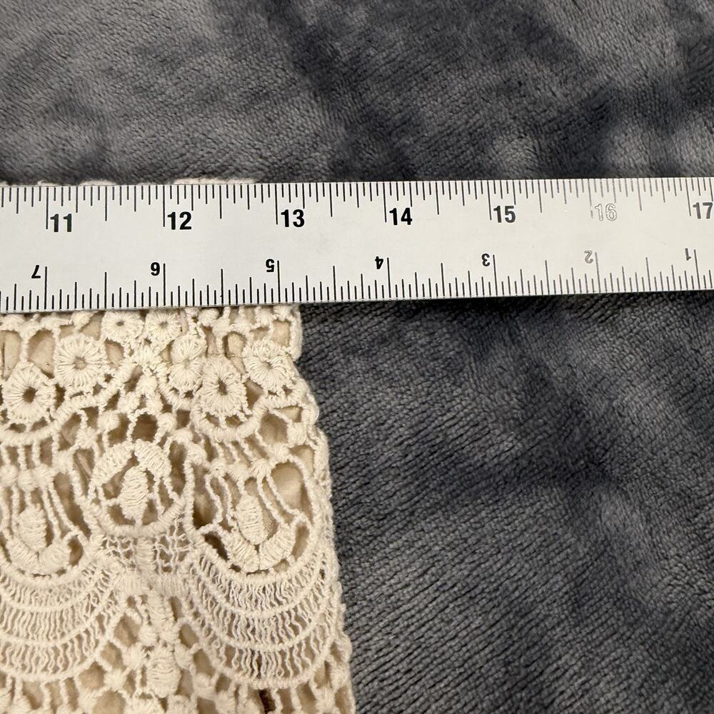 Hot & Delicious Cream Crochet Mini Skirt Sz S Boho Cottagecore Coquette VtgStyle - Picture 5 of 7